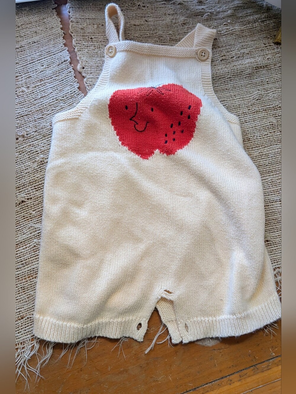 Bobo Choses Strawberry Knit  Romper | Onesie
